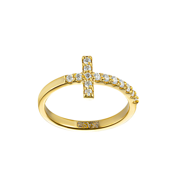18KT Yellow Gold Lab-Grown Diamond Ring