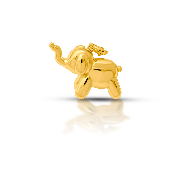 18K Gold Balloon Elephant Charm