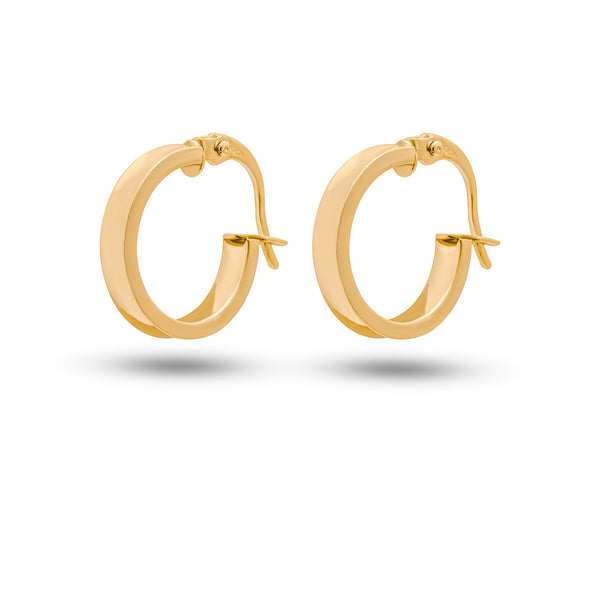 18K Yellow Gold Hoop Earrings