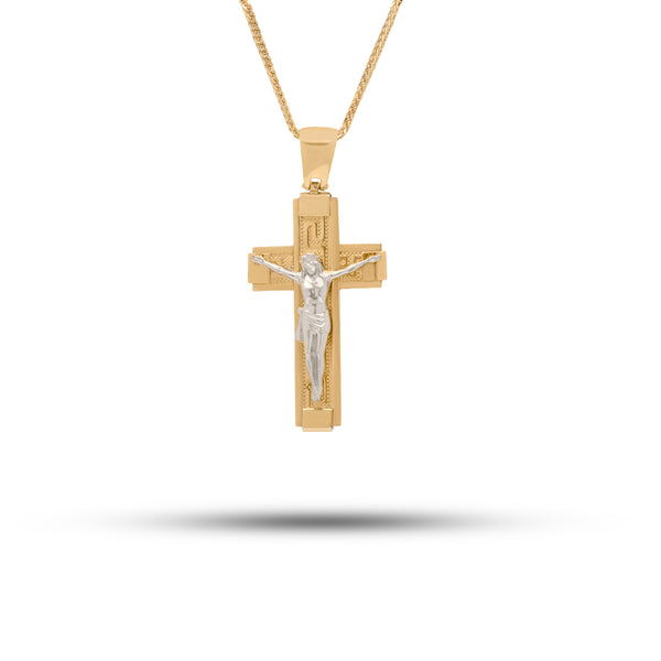 18K Yellow Gold Crucifix Pendant