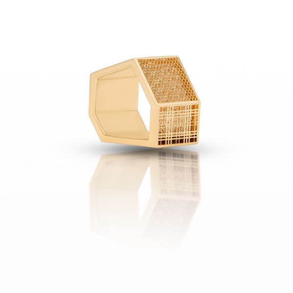 18k Gold Pentagonal Ring