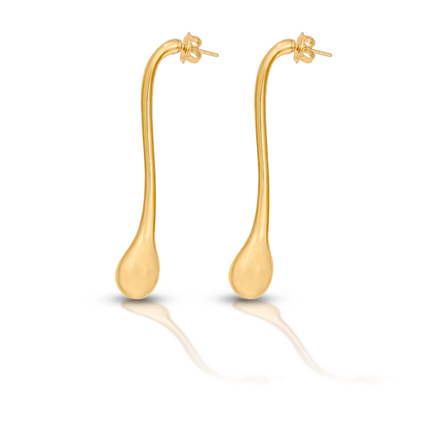 18k Yellow Gold Droplet Earrings