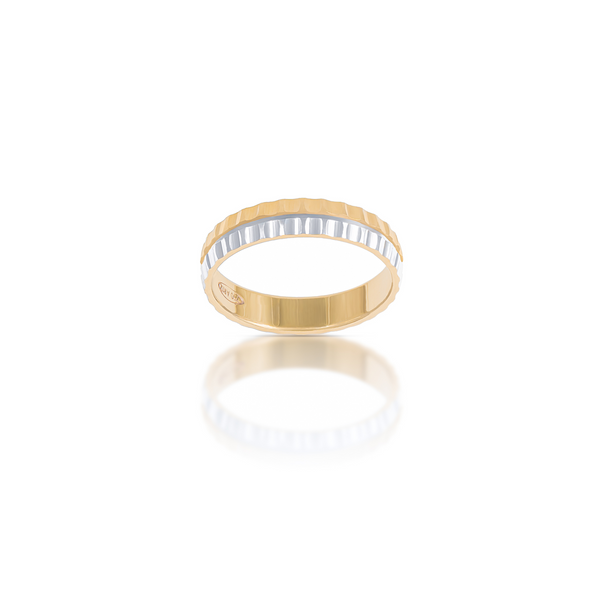 18k Two-Tone Gold Wedding Band