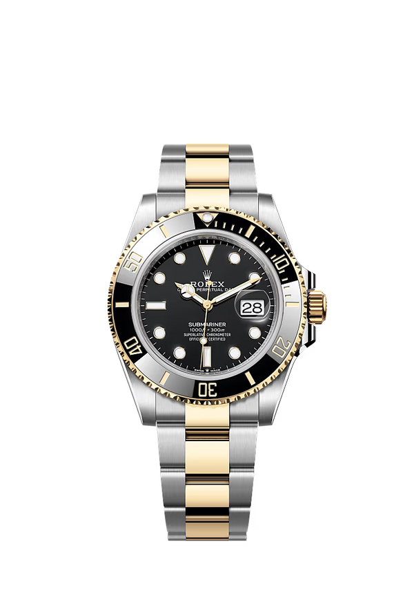 2022 Rolex Submariner Date "Blacksy" Two Tone Yellow Gold Black Ceramic
